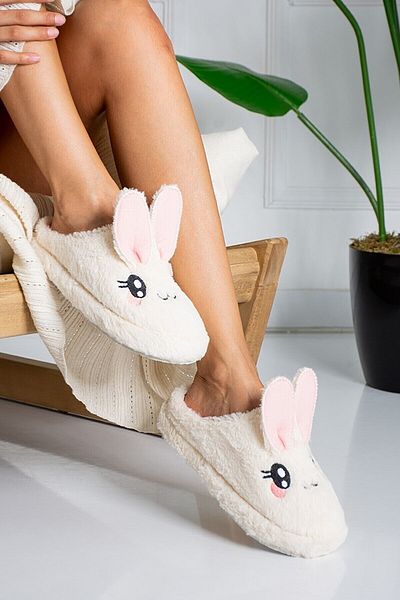 FKb Anime Rabbit Λεπτομερείς βελούδινες αντιολισθητικές παντόφλες παντόφλες με μοτίβο κουνελιού, γυναικείες παντόφλες εσωτερικού χώρου