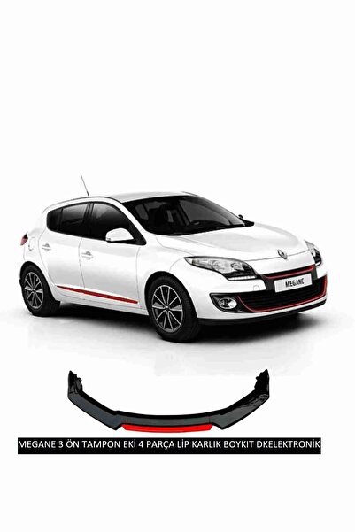 DKELEKTRONİK DKELEKTRTONİK Megane 3 Lip 4 Parça Kırmızı / Tampon Eki