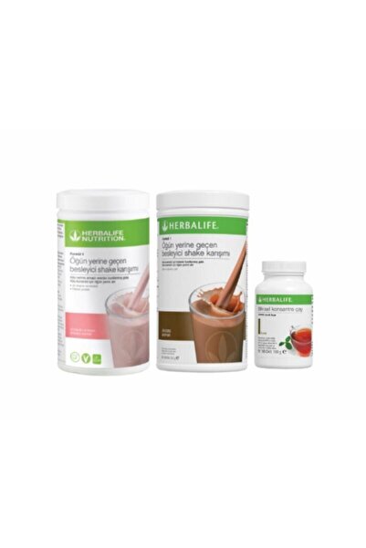 Herbalife 1 Adet Çikolata-1 Adet Beyaz Çikolata Ahududu Aromalı Shake+100gr Çay