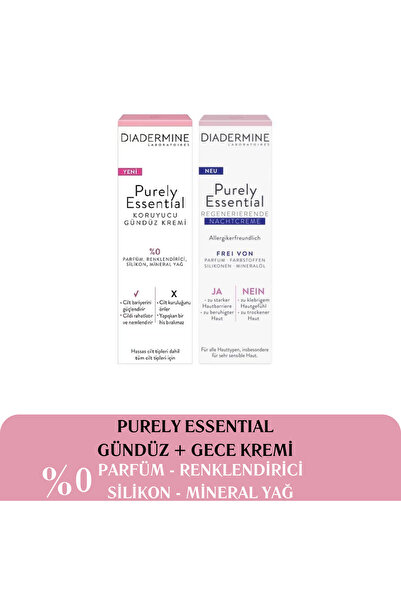 Diadermine Purely Essential Cilt Bakım Seti - Gündüz Kremi 40 ml + Gece Kremi 40 ml
