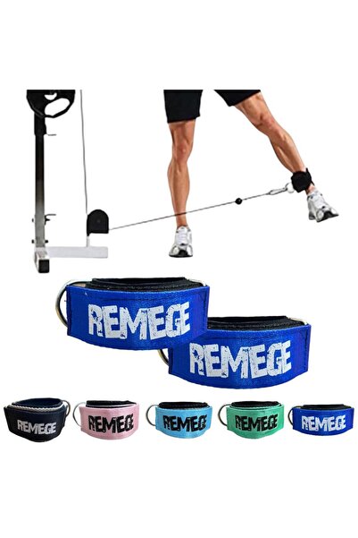 REMEGE Ayak Bilek Kayışı D-Ring Ağırlık Çekiş Aparatı / Direnç Egzersiz Lasti...