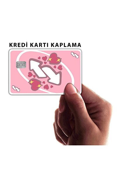 Genel Markalar Uno Reverse Kart Pembe Tasarımlı Kredi Kartı Kaplama