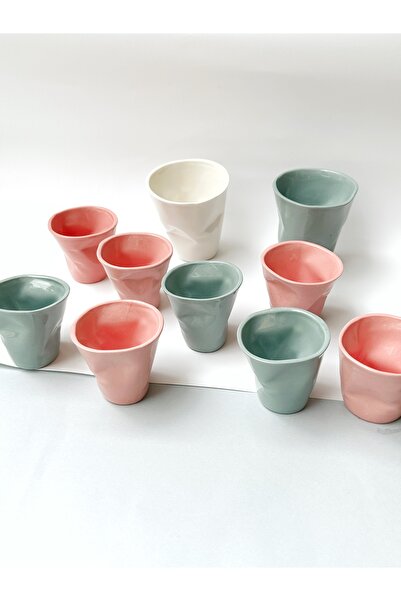 Atölye Ceramic Poppy El Yapımı Porselen Espresso Ve Türk Kahvesi Bardağı Pembe