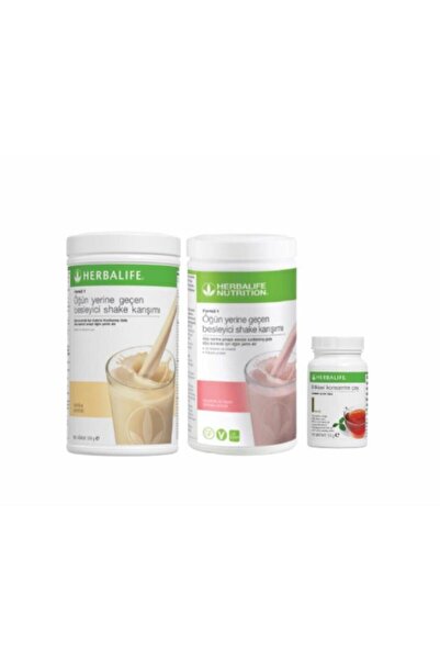 Herbalife 1 Adet Vanilya-1 Adet Beyaz Çikolata Ahududu Aromalı Shake+50 Gr Kl...