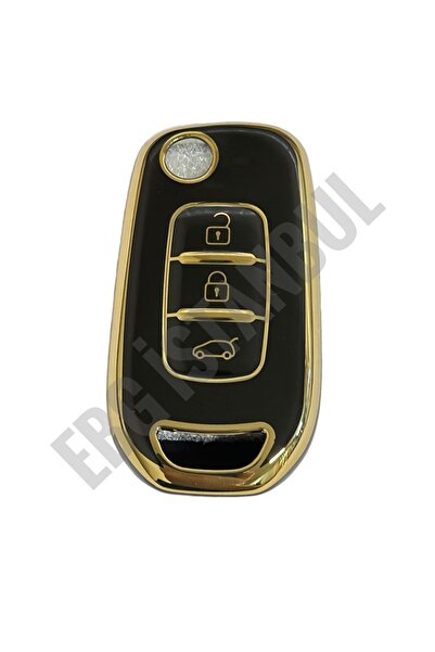 EBG İSTANBUL Renault Clio 5 Dacia Duster Switchblade 3 butoane Carcasa neagra pentru telecomandă