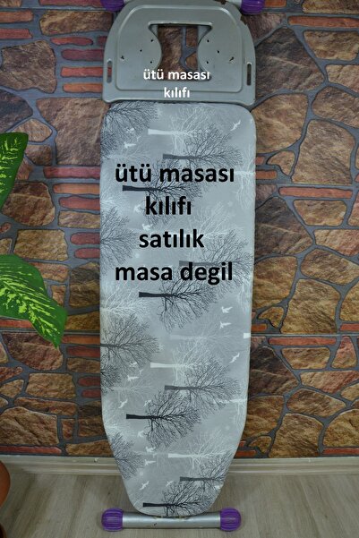 kılıfteks Gri Agaçlı Ütü Masası Örtüsü