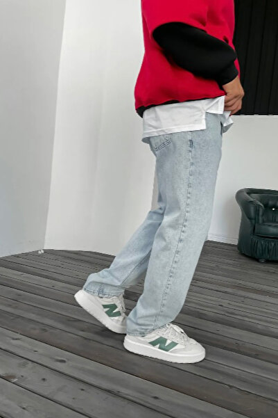 Genel Markalar Baggy Mavi Renk Kot Pantolon