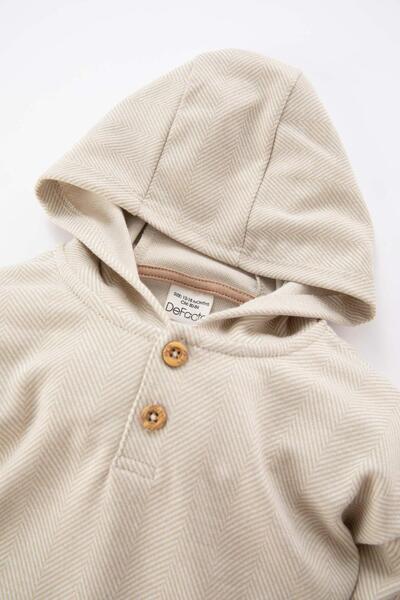 DeFacto Baby Boy Regular Fit Button Collar Sweatshirt