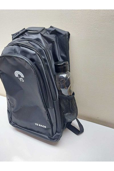 OPTİZON School Bag Bat Model Three Compartment Waterproof Black