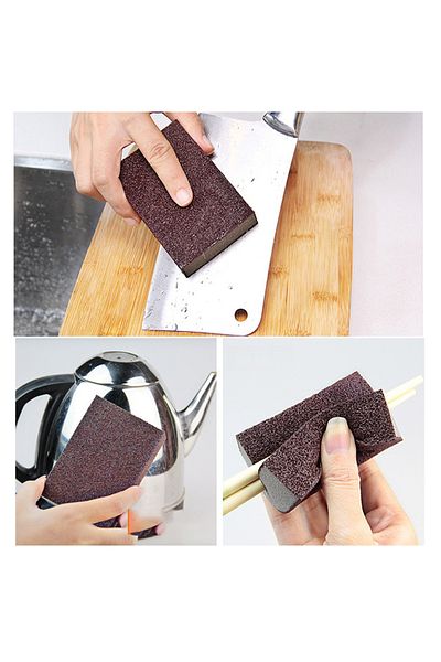 Axe Tools Black Sandpaper Pot Pan Sofa Fabric Stain Rust Dirt Remover Shine Magic Sponge