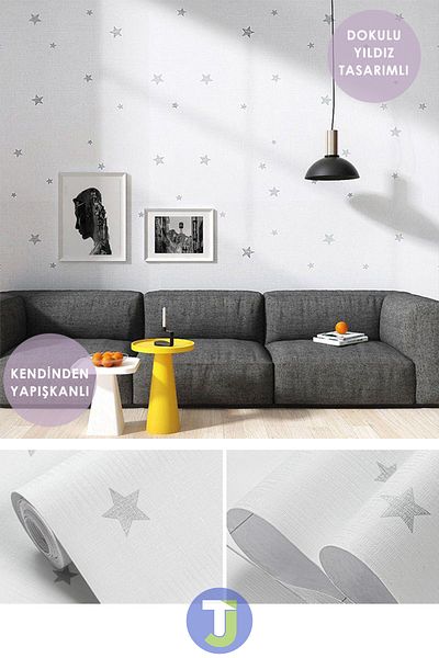 Technojet Αυτοκόλλητο Star Look Ντουλάπι τοίχου κουζίνας Παιδικό δωμάτιο Κάλυμμα 60X300cm