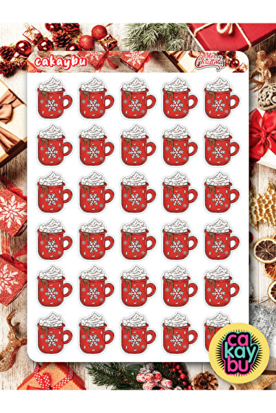 cakaybu Set de autocolante de Crăciun Fericit (de Anul Nou) 1 foaie dimensiune A4