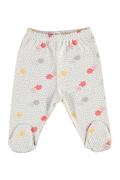 Biorganic Natural Circus Booties Single Bottom 57681 Ecru Pomegranate Flower