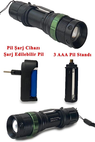 Calido Elektronik Led Işık El Feneri Su Geçirmez Enerji Tasarruflu Flaşörlü Ş...
