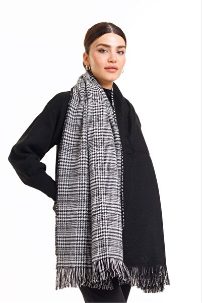 MESCHAIN Σάλι 4 Εποχών Καρό Μάλλινο Χειμώνα 70x190cm