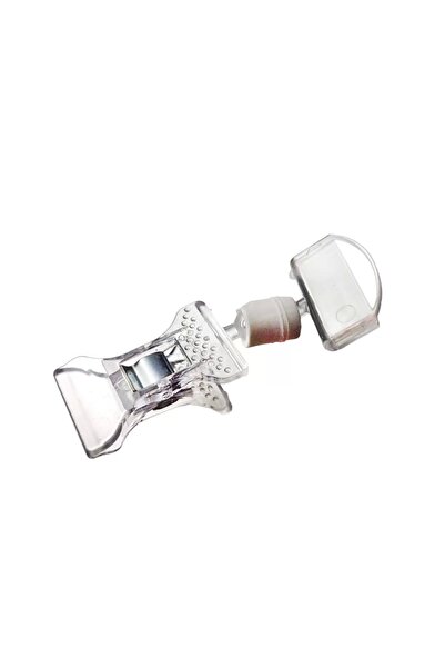 MT Fiyat Etiketi Mandalı Etiket Tutucu Mandal Mini Plastik Şeffaf 10 Adet