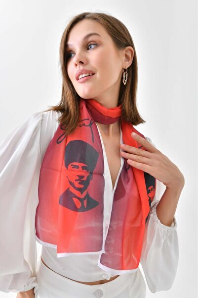 İpekpark Scarf Ataturk patterned ST00757