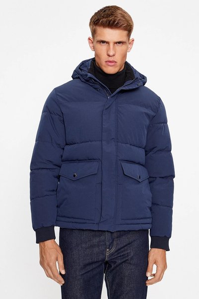 Jack & Jones jack jones Ανδρικό Χειμερινό Μπουφάν 12236040 Ναυτικό Μπλε