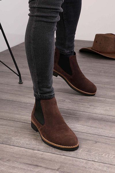 Freemax Uniszex Chelsea Boots Garantált termék.30141 Velúr barna