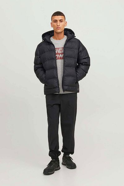 Jack & Jones Men's Elements Pu Puffer Coat