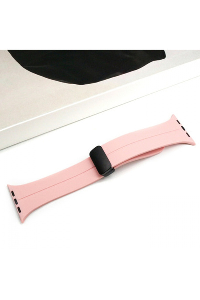 Ally Apple Watch 7-8 45mm 6-5-4 44mm Manyetik Uçlu Silikon Kayış Kordon 3-2-1...