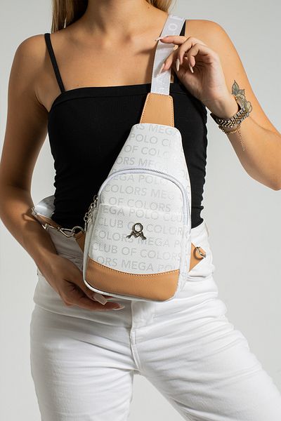 YOGII Geantă de umăr și piept unisex model Medan, cu curea impermeabilă de calitate și fermoar