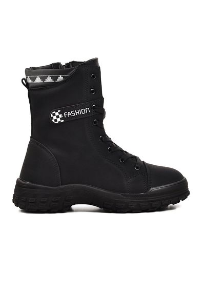 WALKWAY Γυναικείες Μπότες Black-Smaragd Lance - Γούνα Εσωτερικά