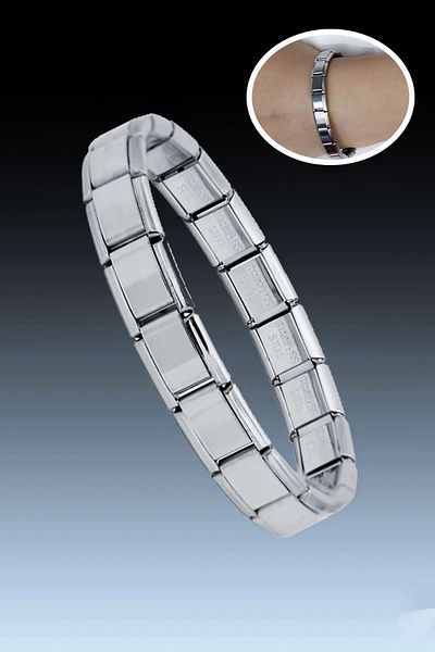 The Collection Unisex Italian Nomination Model Charm Bracelet Stainless Steel Bracelet