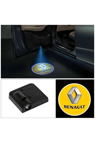 C9 Renault Kapı Altı Işıklı Hayalet Logo Yapıştırmalı Pilli Ürün 2adet Ücrets...