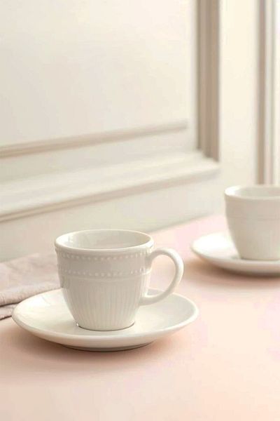 Mitchen Madame Coco Porcelain Soleil 2-Piece Coffee Cup Set