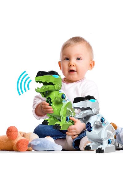 LRS STORE Süper Hareketli Işıklı Sesli Robot Dinazor T-rex Yüksek Kalite Oyuncak Dinozor