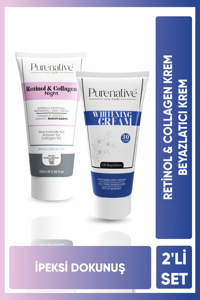 PURENATIVE Ikili Retinol & Collagen , Whitening Ipeksi Dokunuş Seti