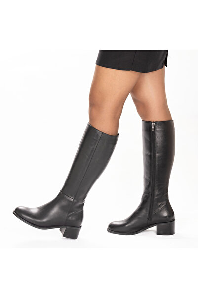 TwoEgoist Kadın Hakiki Deri 5,5cm Topuklu Klasik Çizme