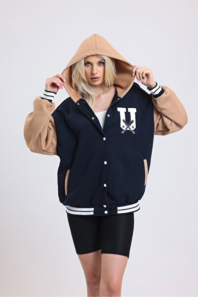 VENTİ Unisex Baskılı Kolej Ceket