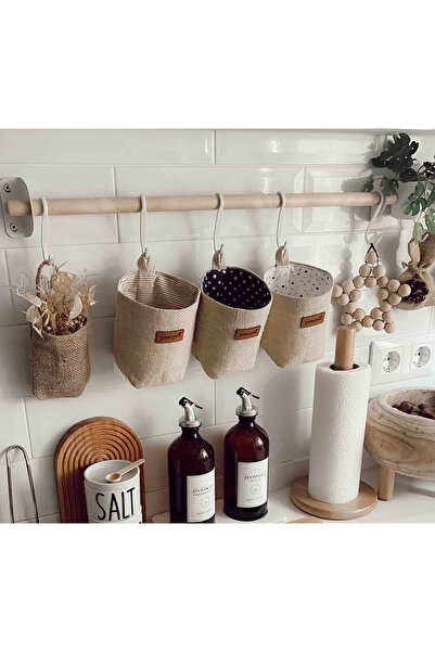 pearpio Dekoratif Çok Amaçlı 3lü Jüt Sepet&saksı