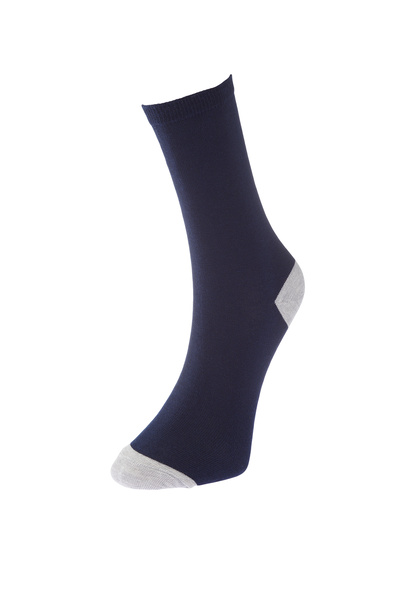 Trendyol Collection Multi-Colored Cotton 7-Pack Base Plain-Polka Dot-Striped Mix Pattern Socket Socks TMNAW24CO00017