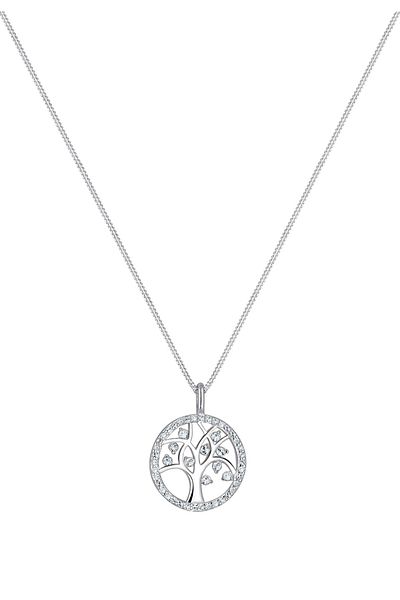 ELLI Halskette Lebensbaum Kristalle Sterling Silber