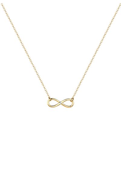ELLI Damen-Halskette – Infinity und Diamant-Detail, 925er Sterlingsilber