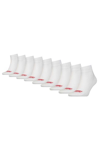 Levi's LEVI´S Unisex Quartersocken 9er Pack- Mid Cut Batwing Logo, ECOM, einfarbig