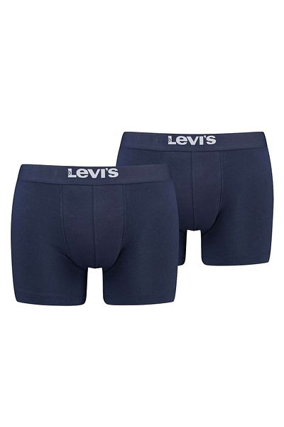 Levi's Herren Boxershorts, 4er-Pack – Solid Basic Boxershorts Organic, Logobund