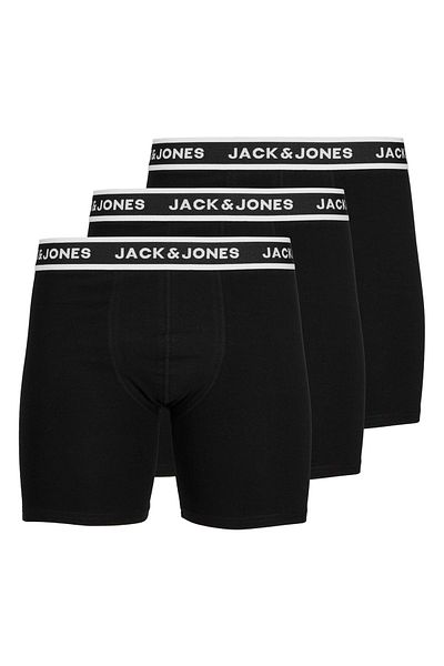 Jack & Jones JACK&JONES Herren Boxershorts, 3er Pack - JACSOLID, Baumwoll-Stretch, einfarbig