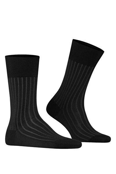 FALKE Herren Socken - Shadow, Strümpfe, Baumwolle, Logo, lang, einfarbig
