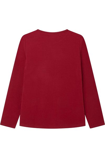 Pepe Jeans Mädchen Langarmshirt - HANA GLITTER LS, Baumwolle, Rundhals, Glitzer, Logo, einfarbig