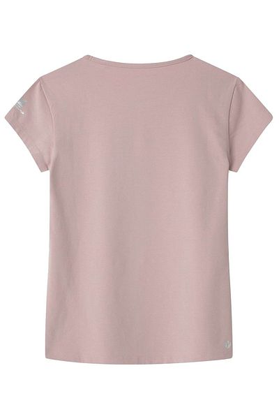 Pepe Jeans Mädchen T-Shirt - HANA GLITTER, Baumwolle, Rundhals, Kurzarm, Glitzer, Logo, einfarbig