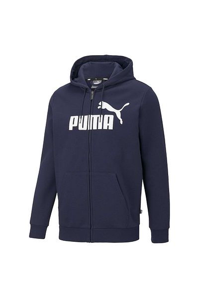 Puma Herren Sweatjacke - ESS BIG LOGO FZ HOODIE, Kapuze, Zipper, Baumwoll-Mix