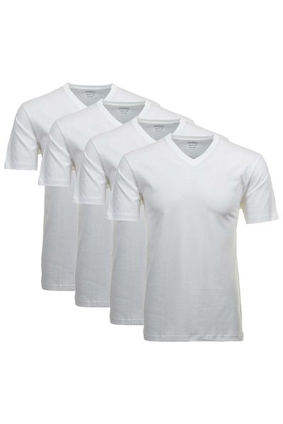 Ragman Herren T-Shirt 4er Pack - 1/2 Arm, Unterhemd, V-Ausschnitt