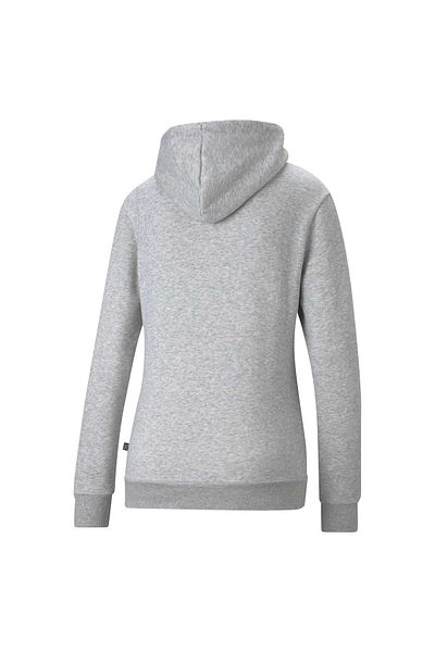 Puma Damen Hoodie – Kapuzenpullover mit kleinem ESS-Logo, Rundhals, Langarm, Kapuze, Uni