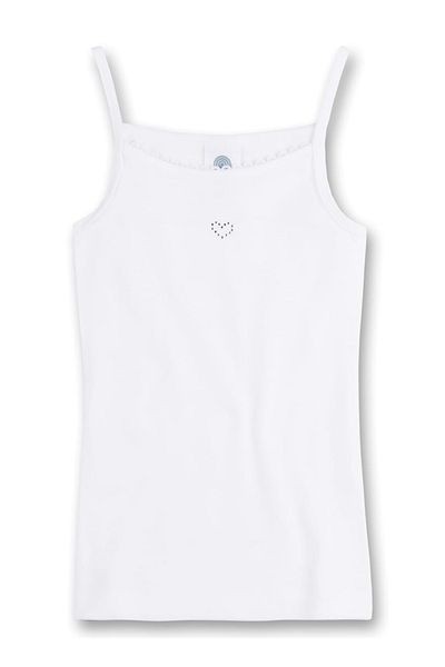Sanetta 3er-Pack Mädchen Unterhemden – Herzmotiv Basic Shirt, Bio-Baumwolle (Bio)