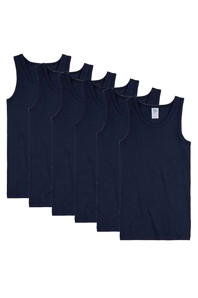 Sanetta Jungen Unterhemd 6er-Pack – Hemden ohne Armaturen, Unterhemden, Basic, Bio-Baumwolle
