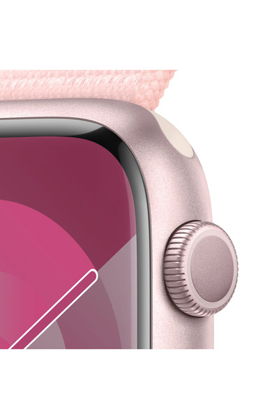 Apple Watch Series 9 GPS 45mm Pembe Alüminyum Kasa ve Uçuk Pembe Spor Loop